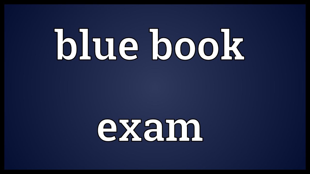 blue book examination book